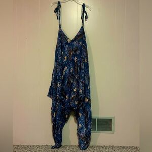 Free People Printed Harem Boho Romper
